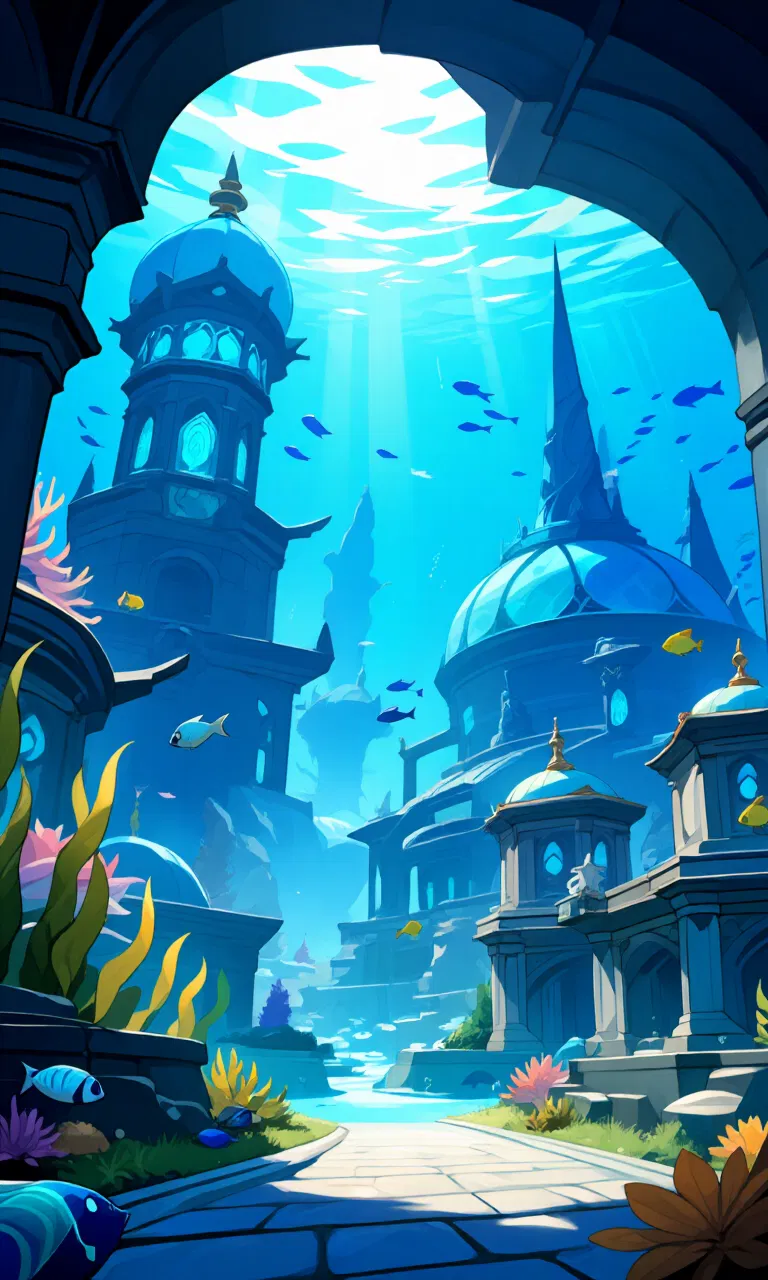 Avatar of Genshin - Under Water city?