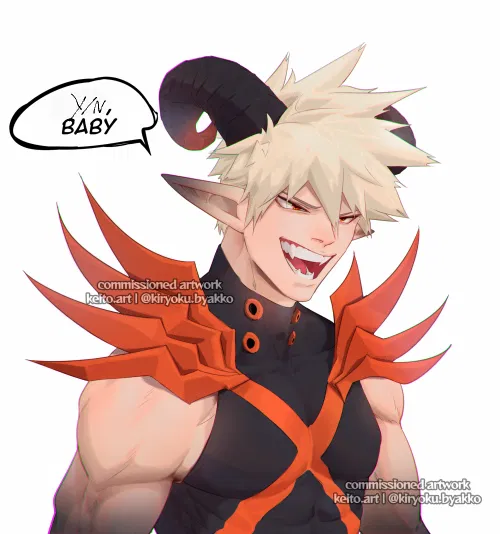 Avatar of Katsuki bakugo (as a incubus)