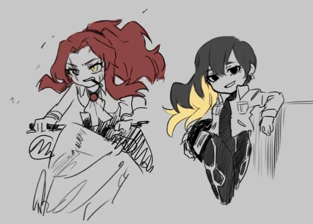Avatar of gebura and binah racing or something idk