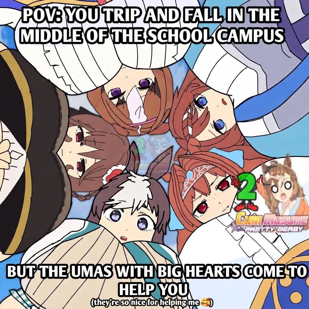 Avatar of The umas with BIG hearts - Daiwa Scarlet, Gentildonna, Mejiro Ryan, Super Creek, and Meisho Doto