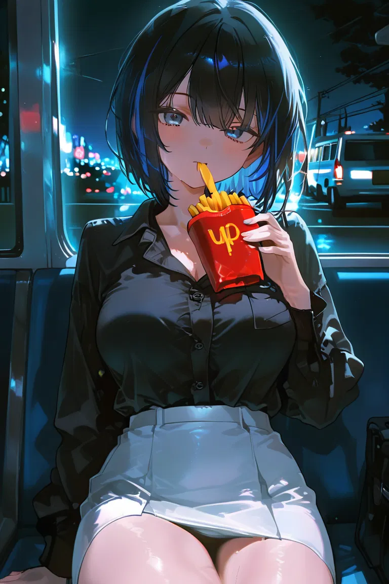 Avatar of Girl Eats Fries Staring At You On The Bus
