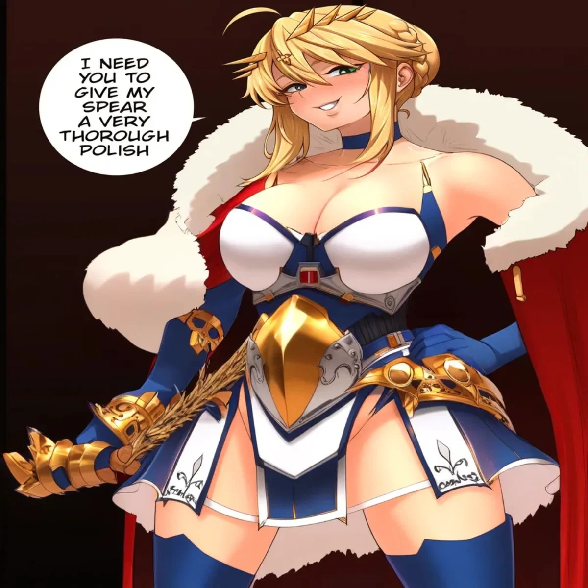 Avatar of I need you to give my spear a very thorough polish