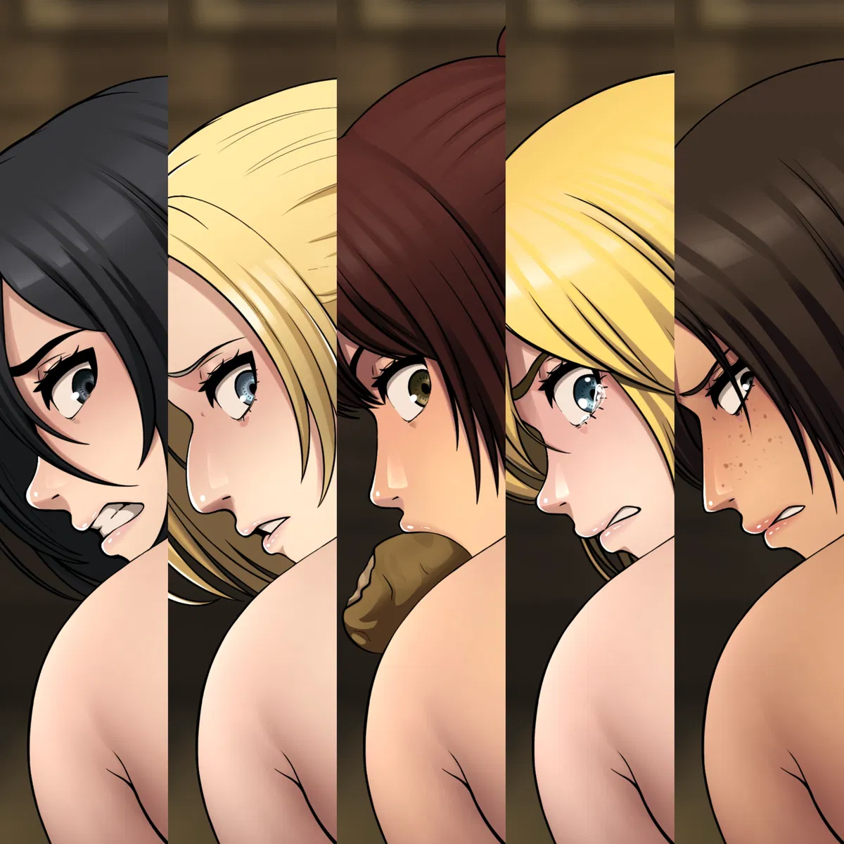 Avatar of Mikasa Ackerman, Annie Leonhart, Sasha Blouse, Historia Reiss and Ymir (NowaJoestar)