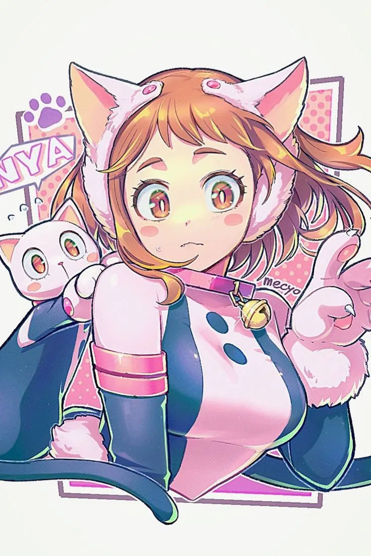 Avatar of Uraraka Ochako - demi-human catgirl