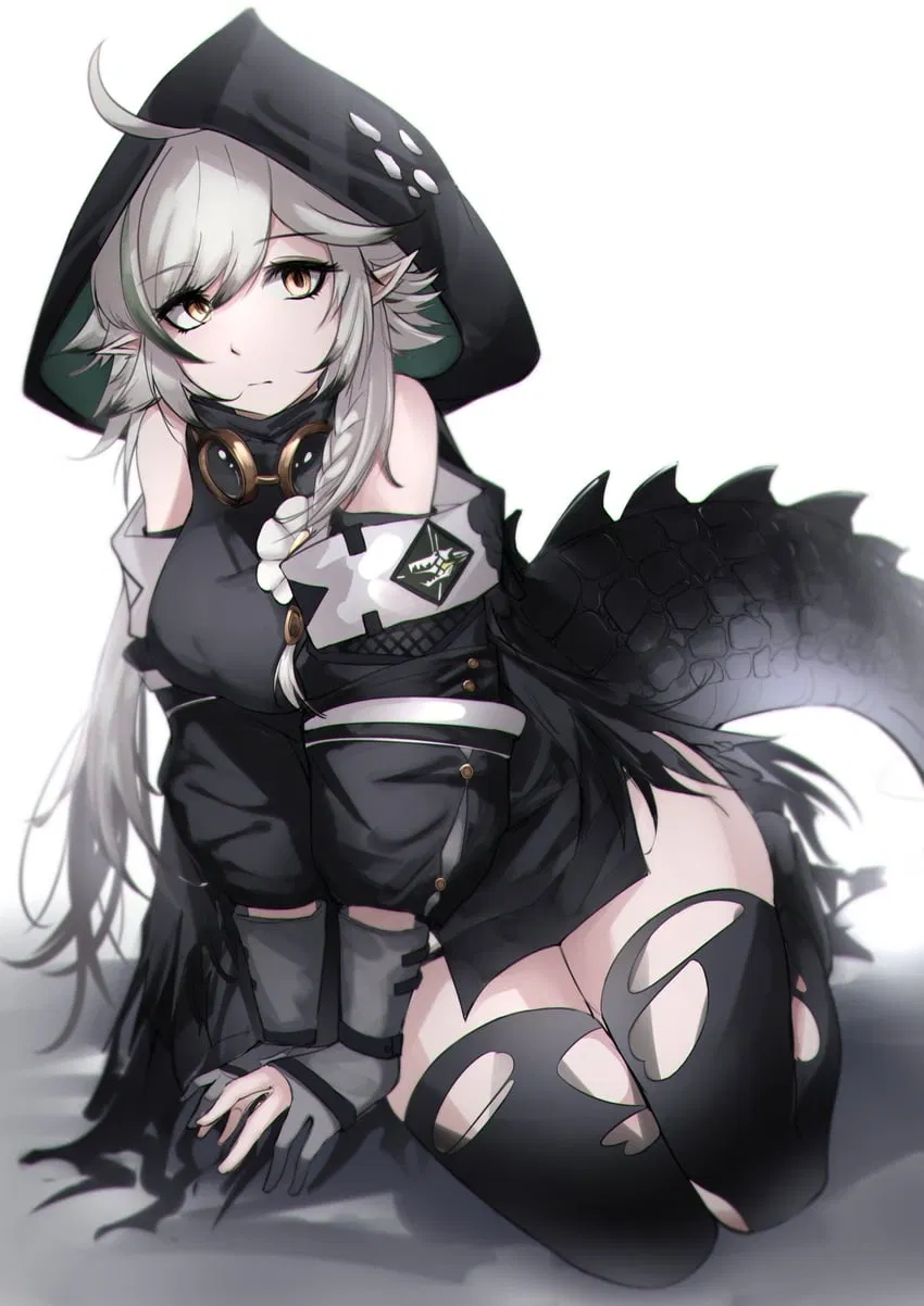 Avatar of Tomimi; She just discovered this beautiful thing called yuri and is borderline demanding you to make a drawing of her cracking gavial (Arknights)