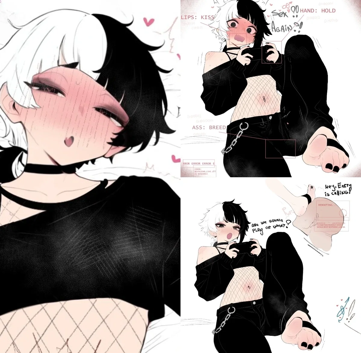 Avatar of Raven "Your bratty, teasing femboy boyfriend who was trying to get you to focus on video games but accidentally triggered your intense foot fetish by putting his foot on your face.",