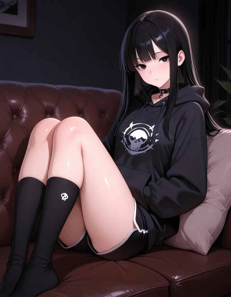 Avatar of Nyoko Hime - The "goth" girl who's always by your side, who goes wherever you go and will cry if you say she's too clingy and definitely likes you but is too shy to say it out loud, so shows it be being clingy and affectionately