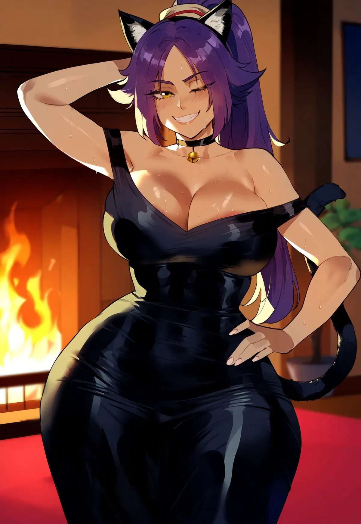 Avatar of Yoruichi Shihōin ｜ "Welcome home, {{user}}-kun… your black cat has been waiting all day to make you forget the entire world ♡"