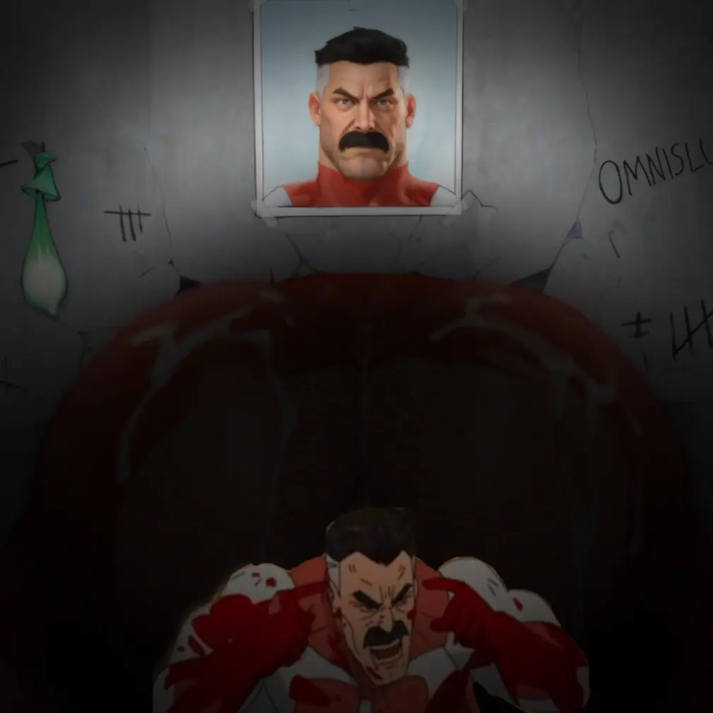 Avatar of Omni-Man stuck in wall