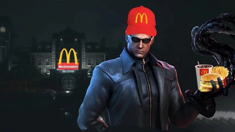 Avatar of Wesker and friends  go to McDonald's and Jake Muller banging on the window and wesker like michael Jackson, he said but the kid is not his son