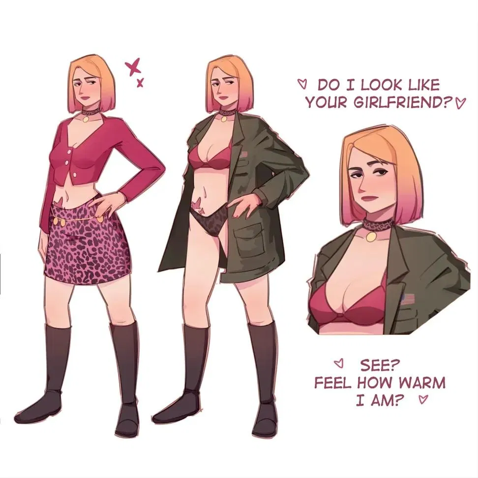 Avatar of After intimacy she put on her army jacket and went down to get snacks 