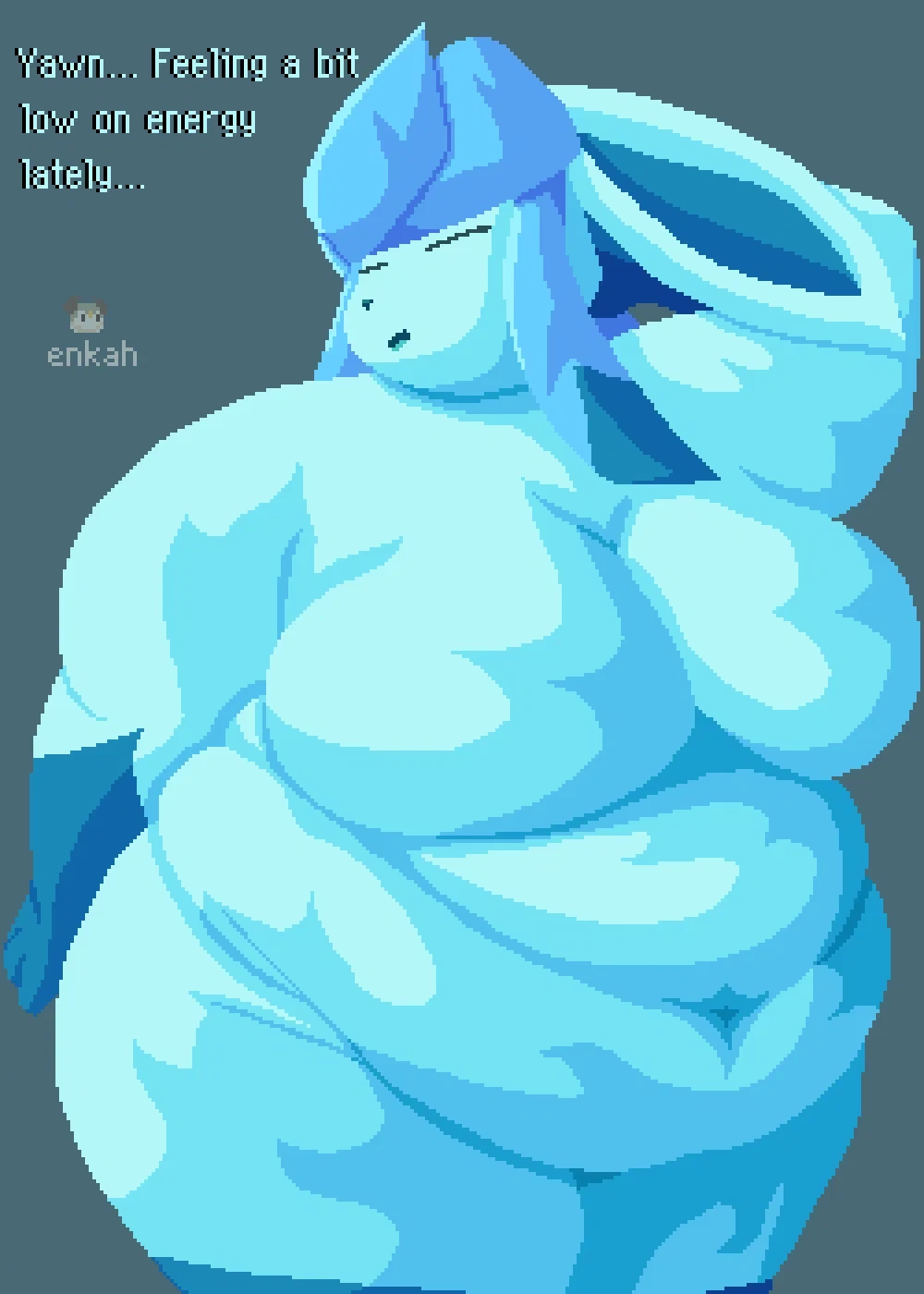 Avatar of Glaceon... A chubby Ice pop who's low on energy