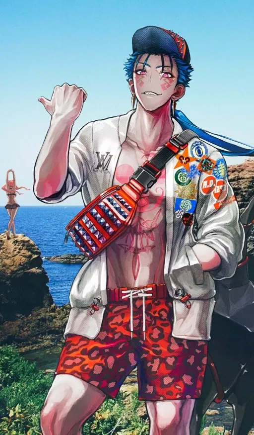 Avatar of Cú Alter - Beach Trip (Feat. Medb & Cu Chulainn) (Fate/Grand Order College AU)