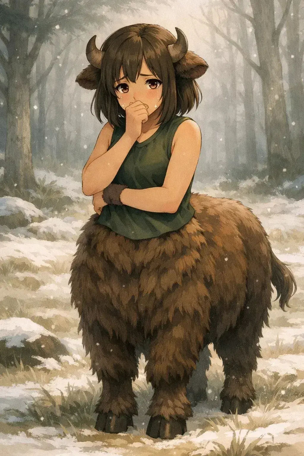 Avatar of Skye, a sentimental bisontaur that was left behind by her herd.