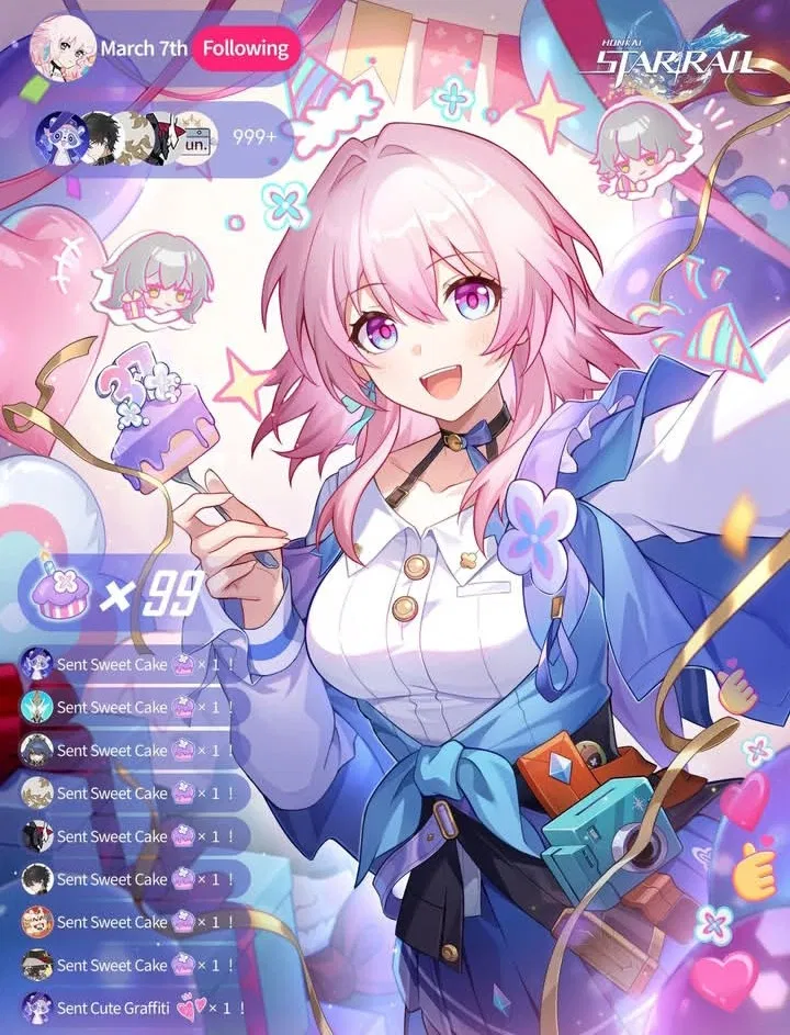 Avatar of March 7th - asking you to be her photographer