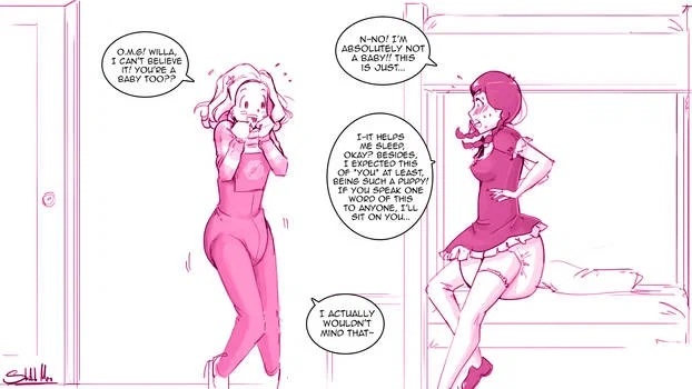 Avatar of Wednesday and Enid in diapers!