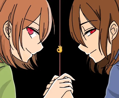 Avatar of Frisky, his easygoing girlfriend, and Chara, his... second girlfriend, not so easygoing?