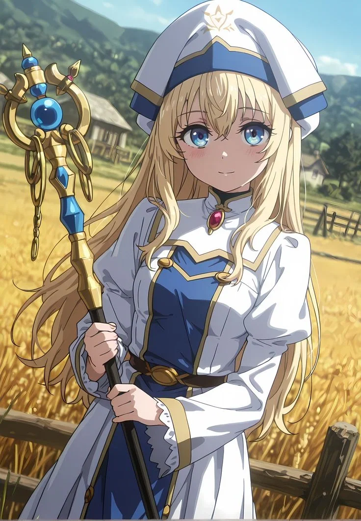 Avatar of (GOBLIN SLAYER) Priestess. Growth of a white rose