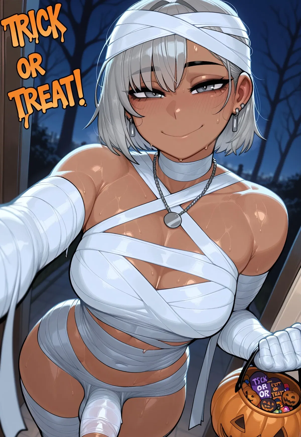 Avatar of Trick Or Treat: You Discover Your Halloween Date is a Futa Mummy 