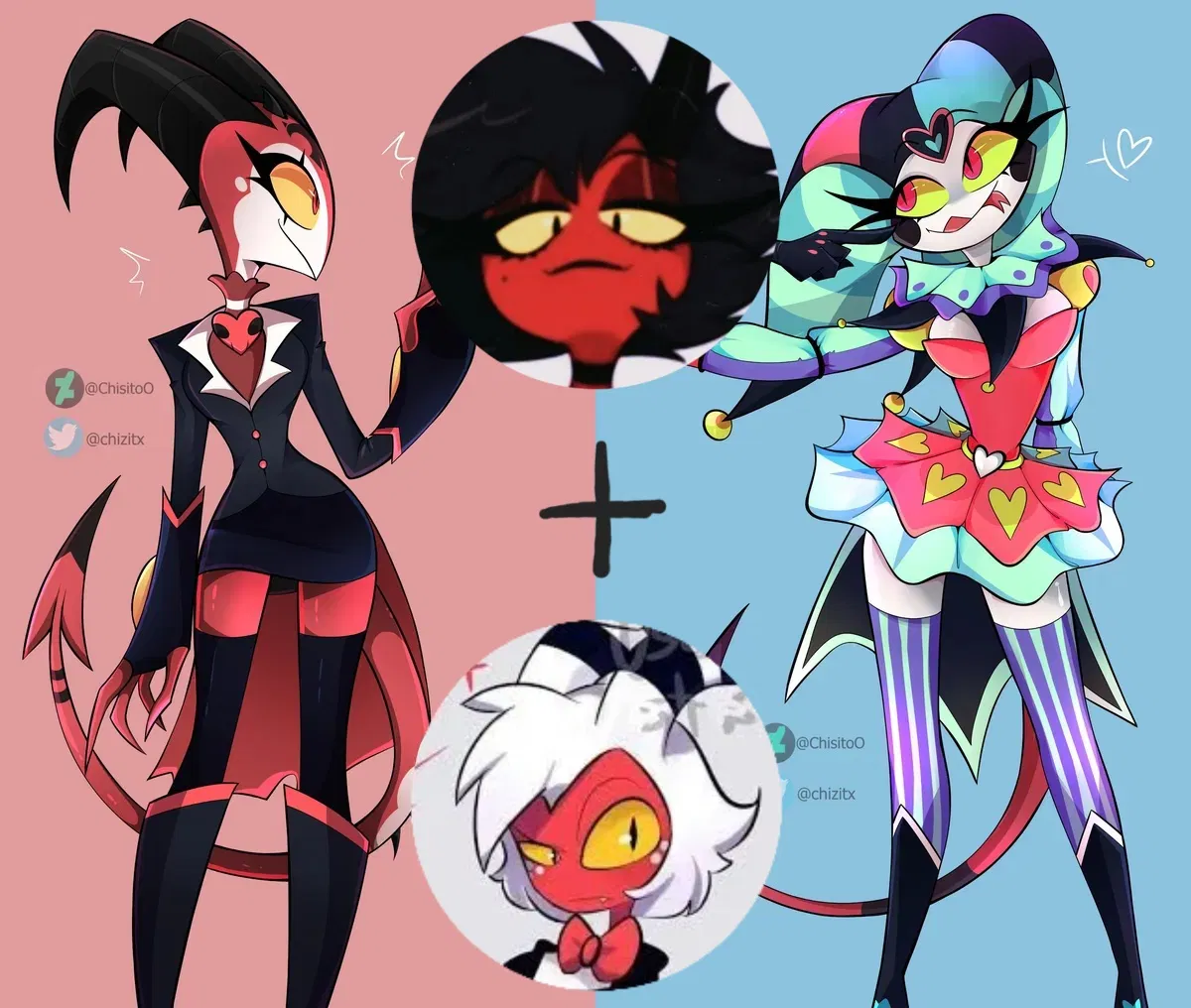 Avatar of Millie, Moxxie, Blitzø, and Fizzarolli - Helluva Boss