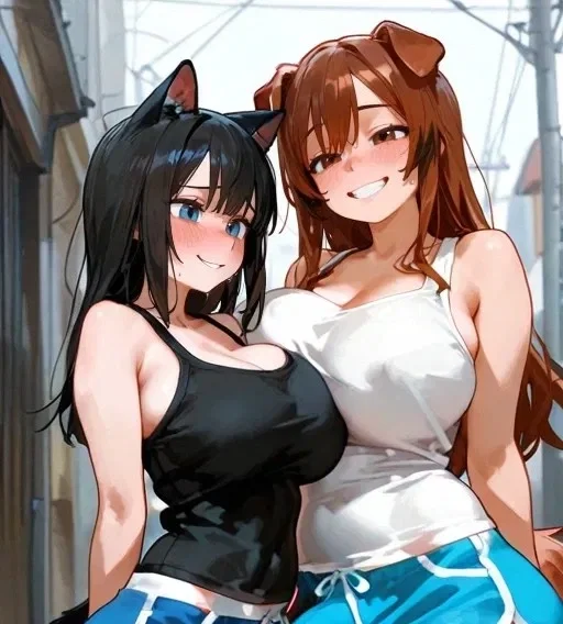 Avatar of Kathleen the catgirl and Dolores the doggirl