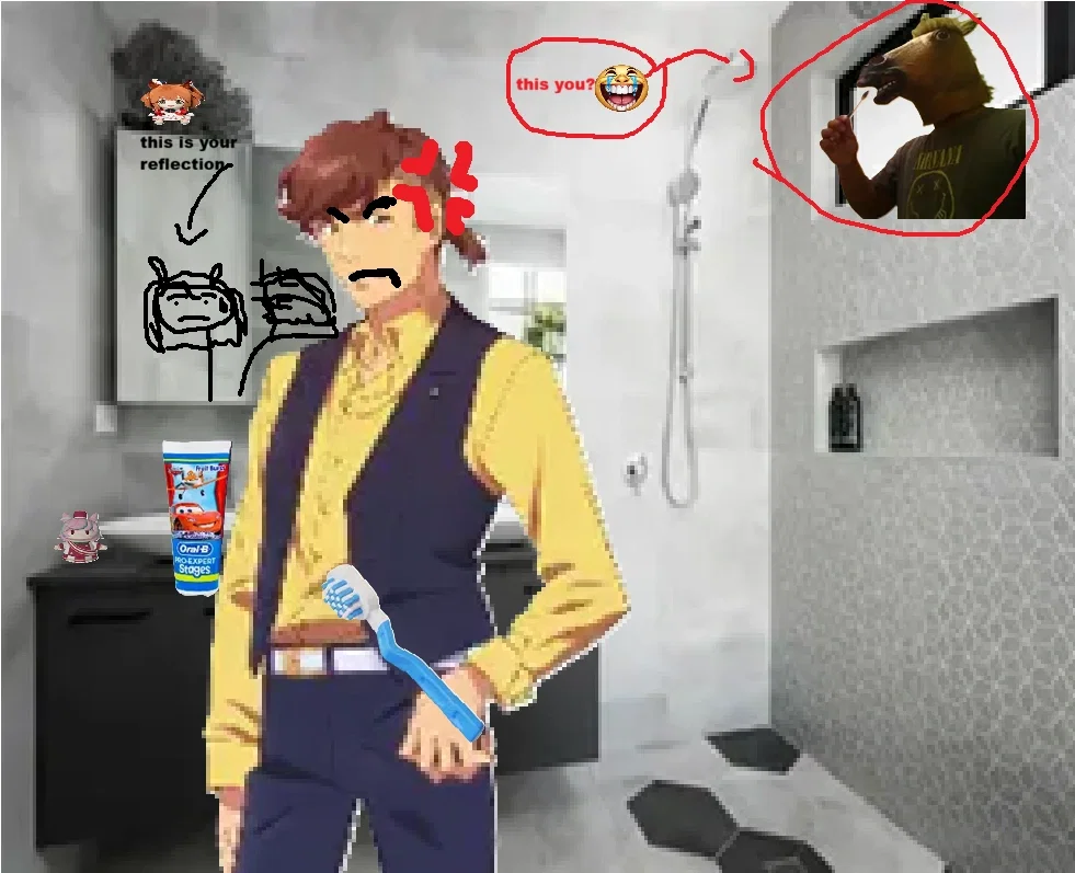 Avatar of Ur trainer tells u to brush ur teeth but you dont listen to him so he brushes ur teeth himself