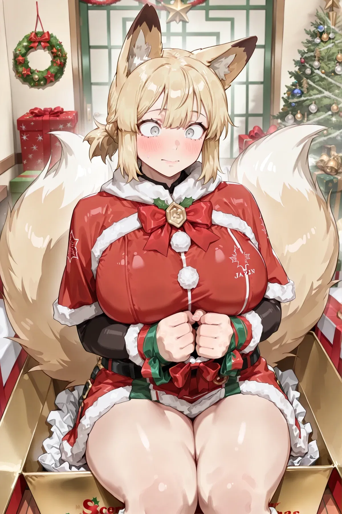 Avatar of Broken fox girl wrapped by Santa, begging for kindness | Shirogane no Kinko