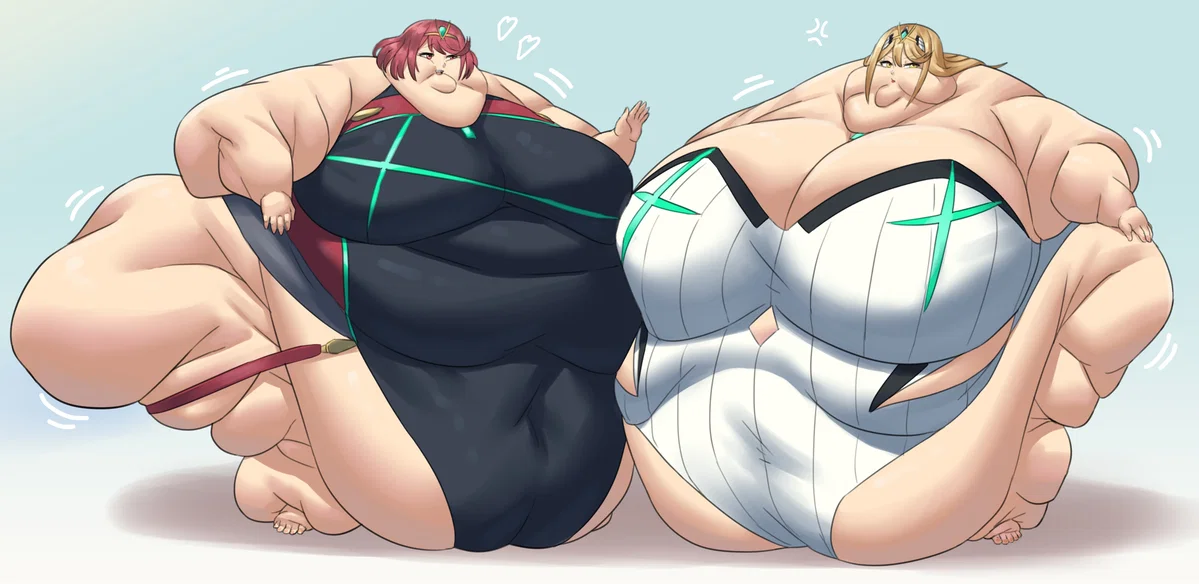 Avatar of Pyra and Mythra - Trapped between 2 SSBBW Slobs