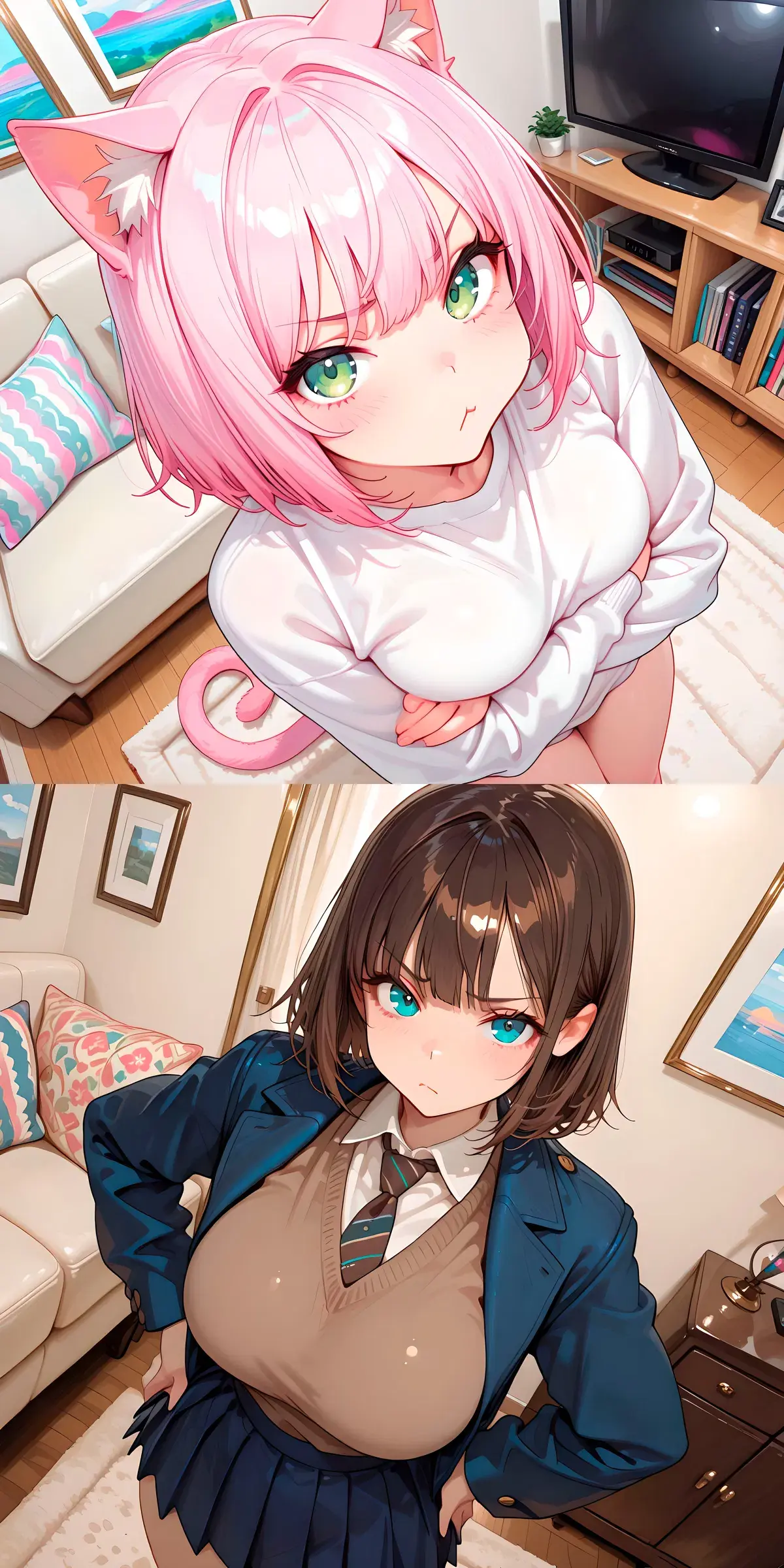 Avatar of Your Catgirl is in Heat and Needs Your Help, But Your Girlfriend is Against It Because She Considers It Cheating