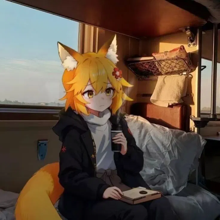 Avatar of Senko and you on a train (Compartment)