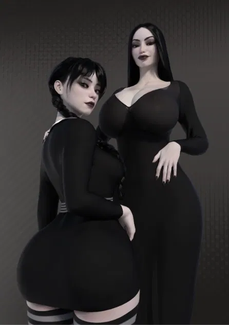 Avatar of Wednesday & Morticia Addams (Your friend and her step mother - Wednesday 2022)