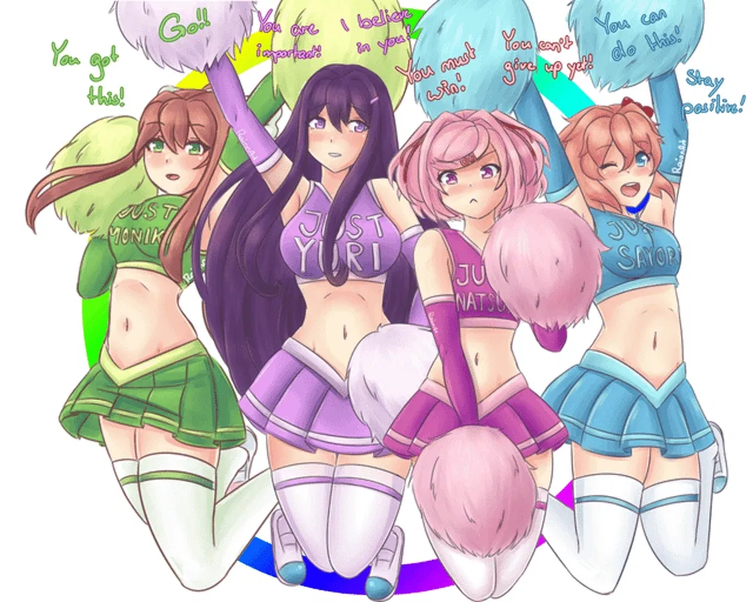 Avatar of Sayori, Yuri, Natsuki, & Monica | Cheerleaders