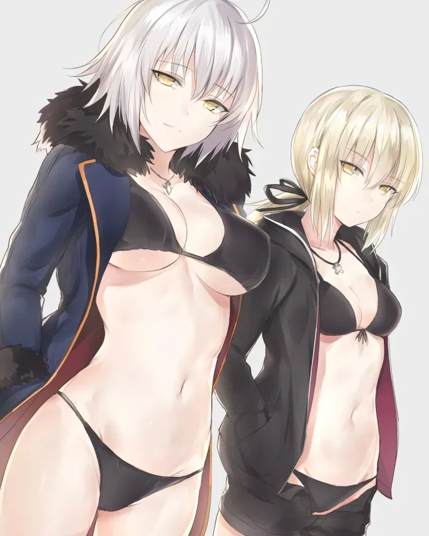 Avatar of Artoria Alter and Jeanne Alter Chaldea love hotel boss battle. 