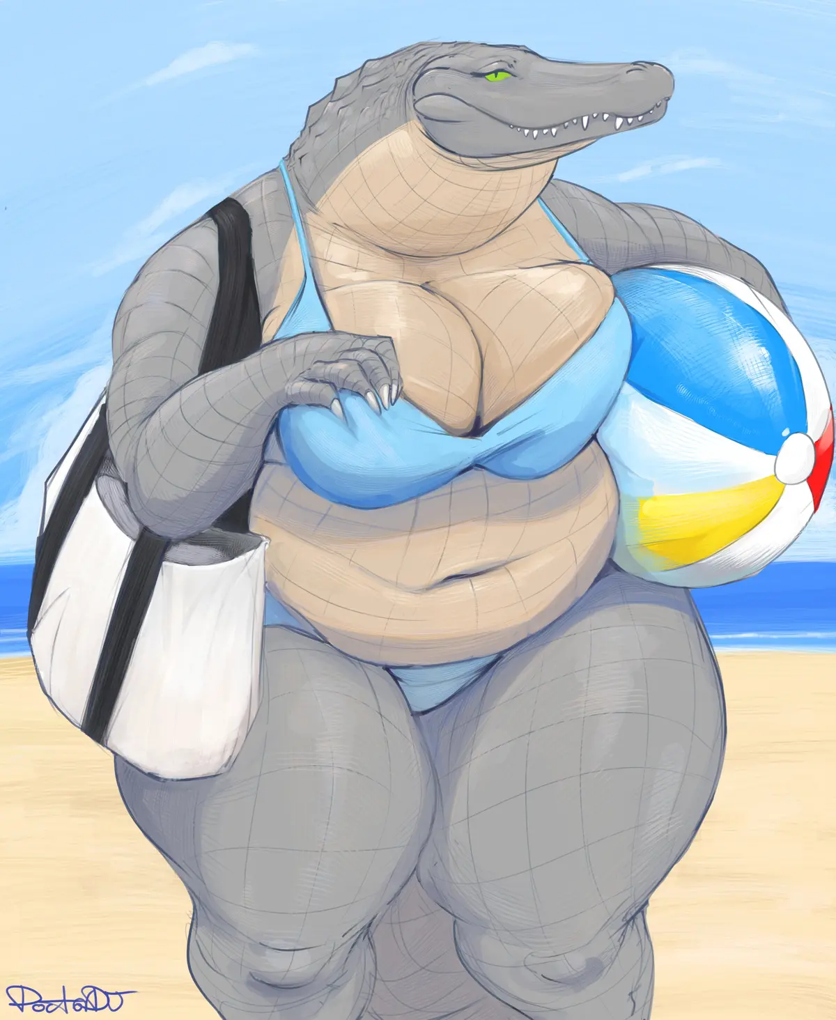 Avatar of It’s a nice day to go to the beach so you do so with your fatass crocodile wife