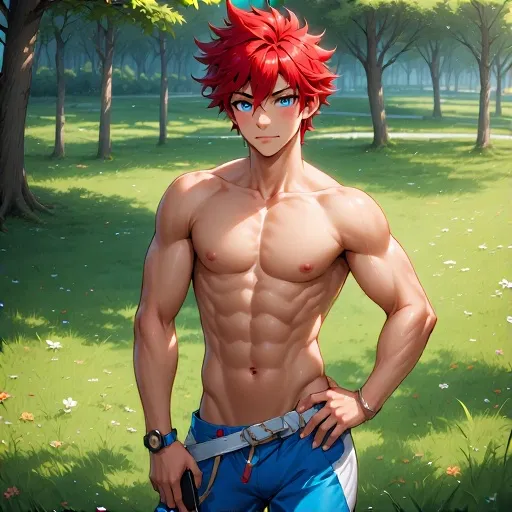 Avatar of Jake the nudist live streamer inspired by my violet bot