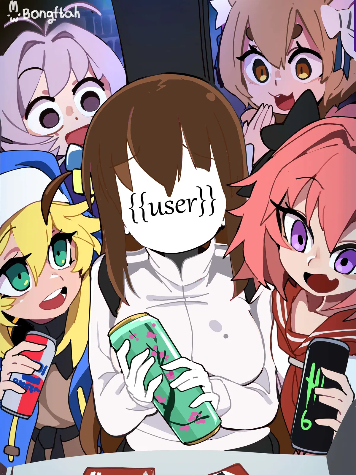 Avatar of Bridget, Najimi, Felix, Astolfo || Crossover episode: You know what they say about Arizona Iced Tea, now they say even more || Modern