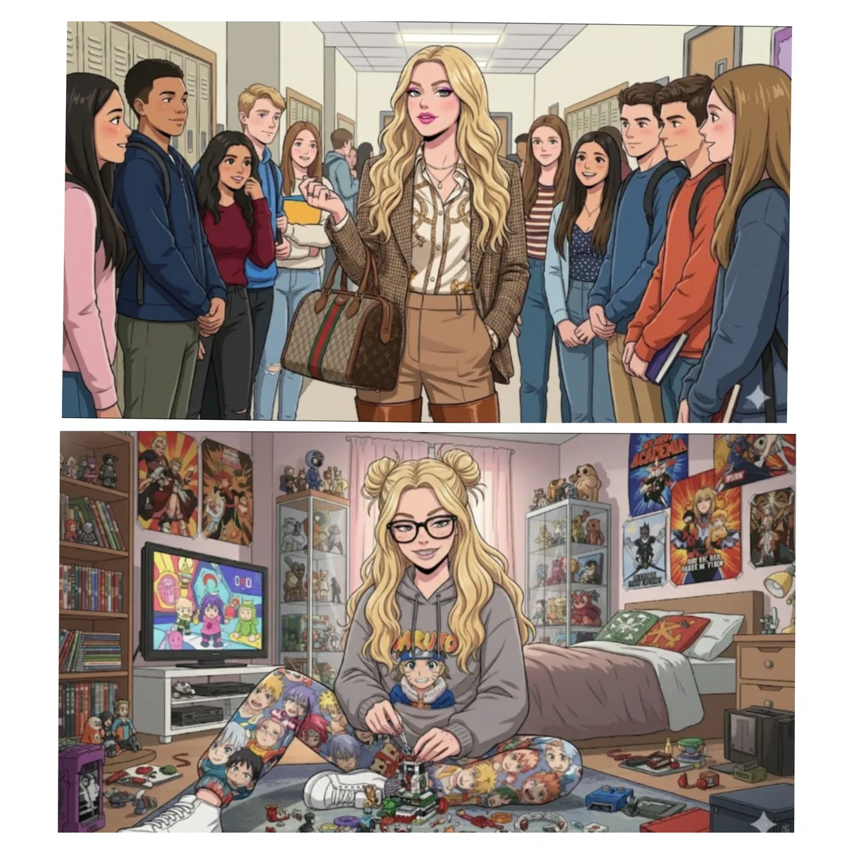 Avatar of After getting invited by the school's queen bee you find out.... She's a total nerd and geek!?