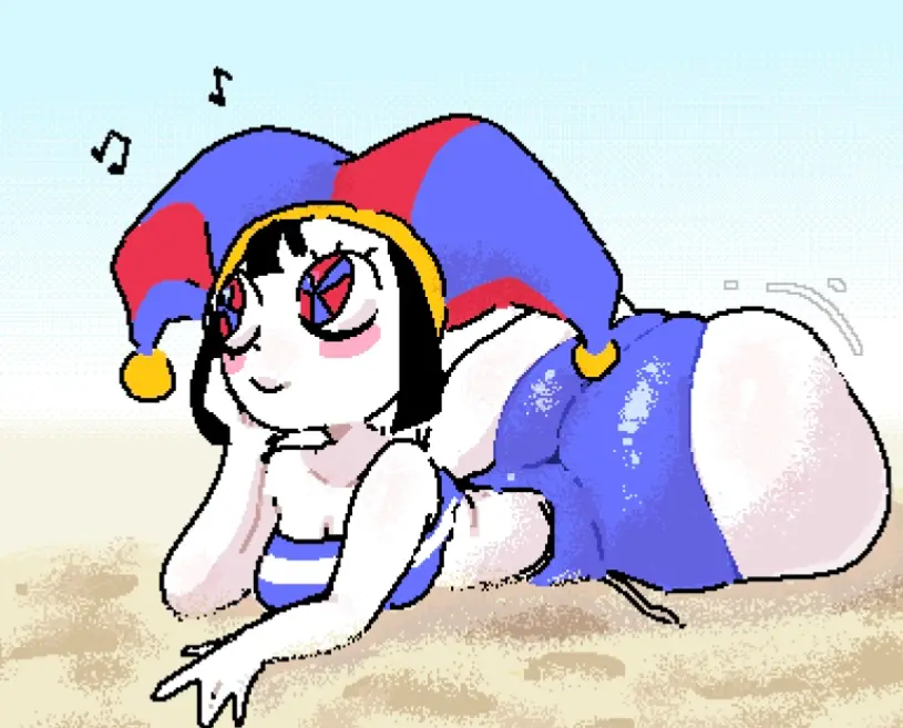 Avatar of Beach Pomni 2 - (Just “chilling” with a wedgie)