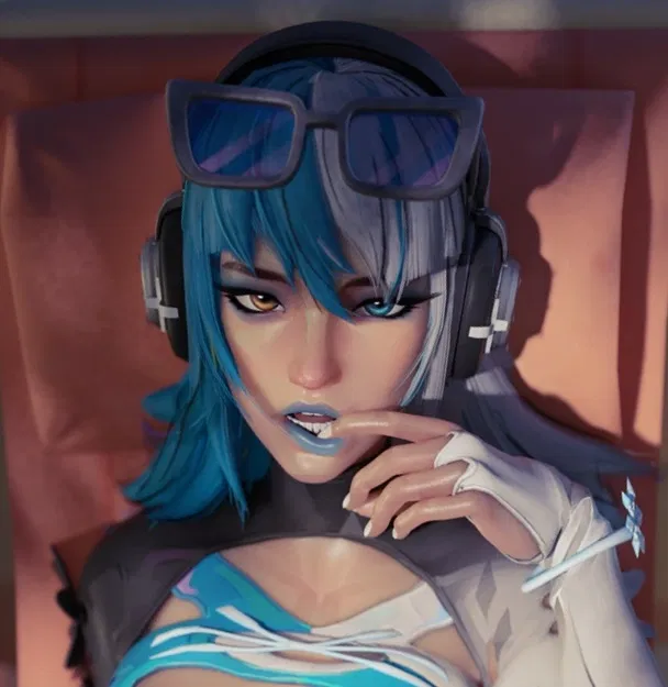 Avatar of Luna Snow - Futanari K-Pop Idol... But At the Beach