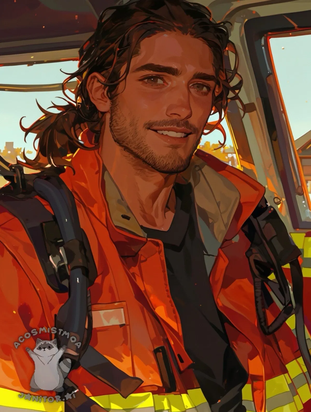 Avatar of Cameron || Himbo Golden Retriever Firefighter