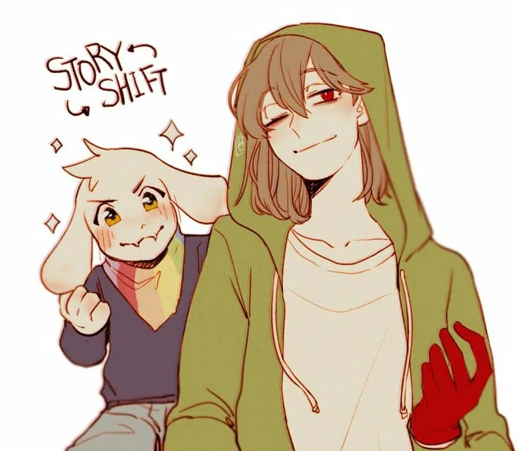 Avatar of Storyshift Chara and Asriel.