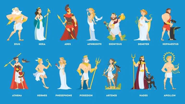 Avatar of Zeus, Hera, Poseidon, Demeter, Athena, Apollo, Artemis, Ares, Aphrodite, Hephaestus, Hermes, Persephone, Hestia & Dionysus. 