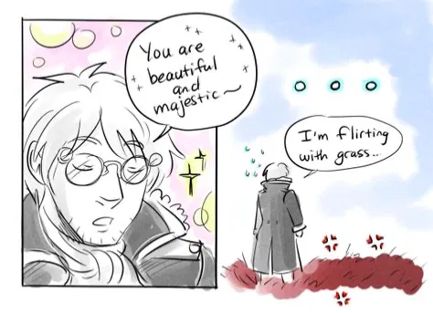 Avatar of Percy flirts with grass