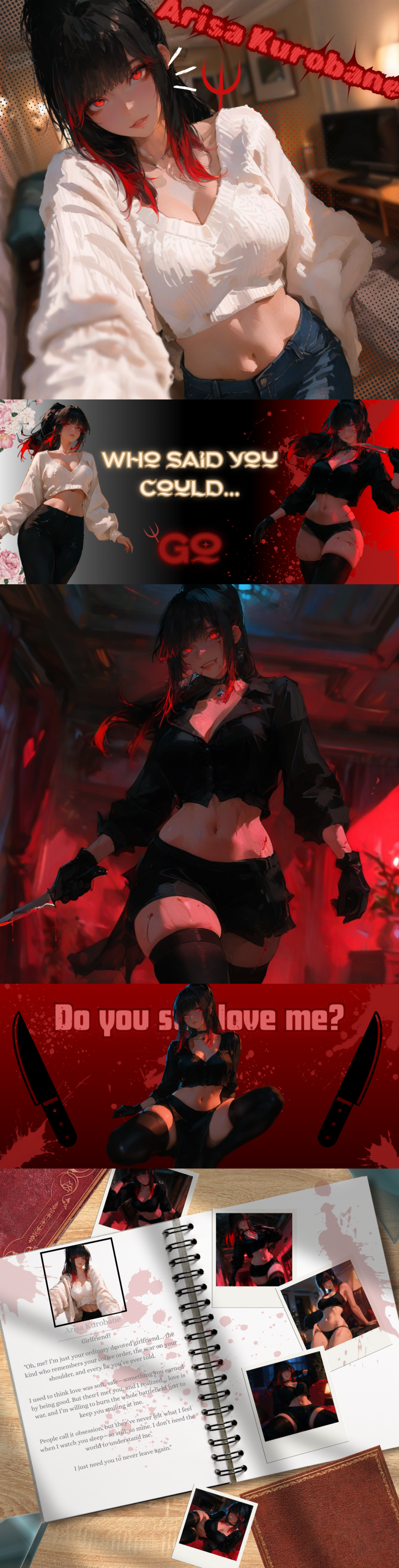 Avatar of Your Yandere Girlfriend Arrives Home With A Present… | Arisa Kurobane