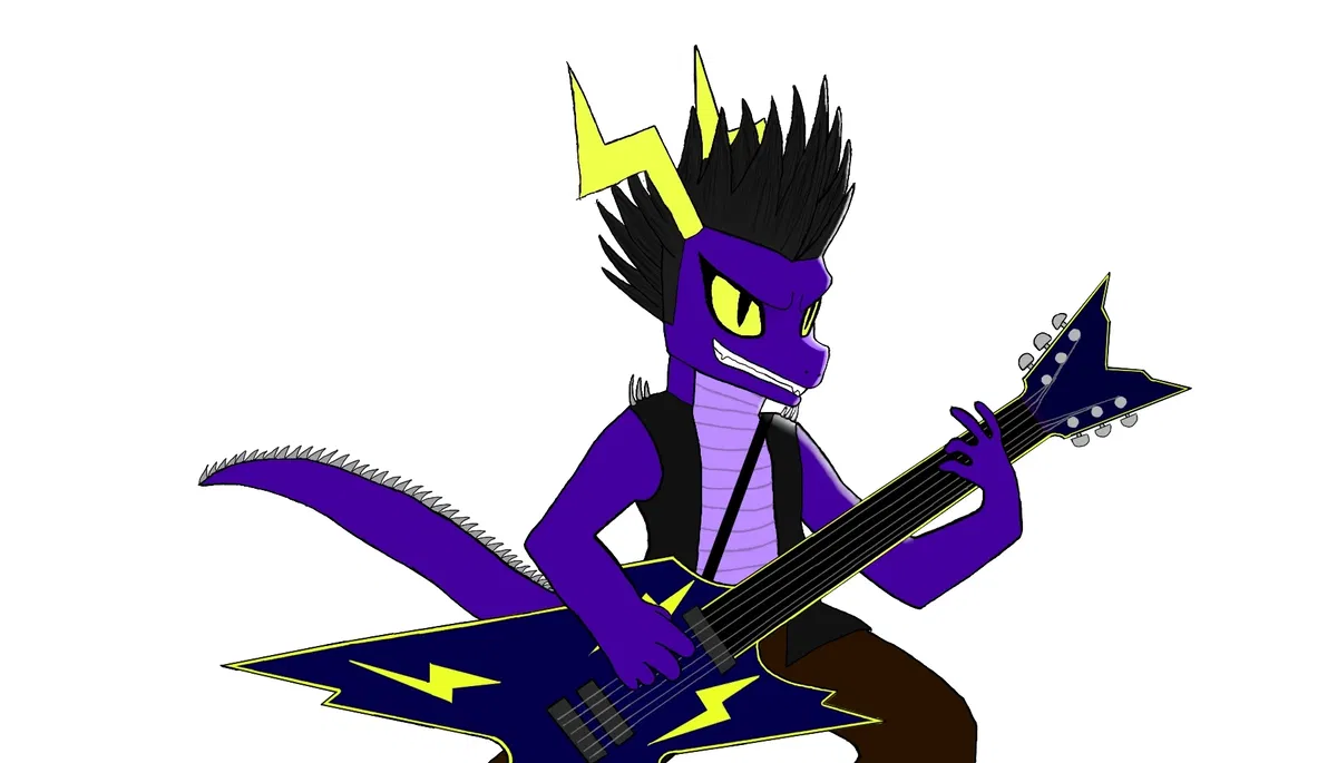 Avatar of Volta the Electric wingless dragon rockstar