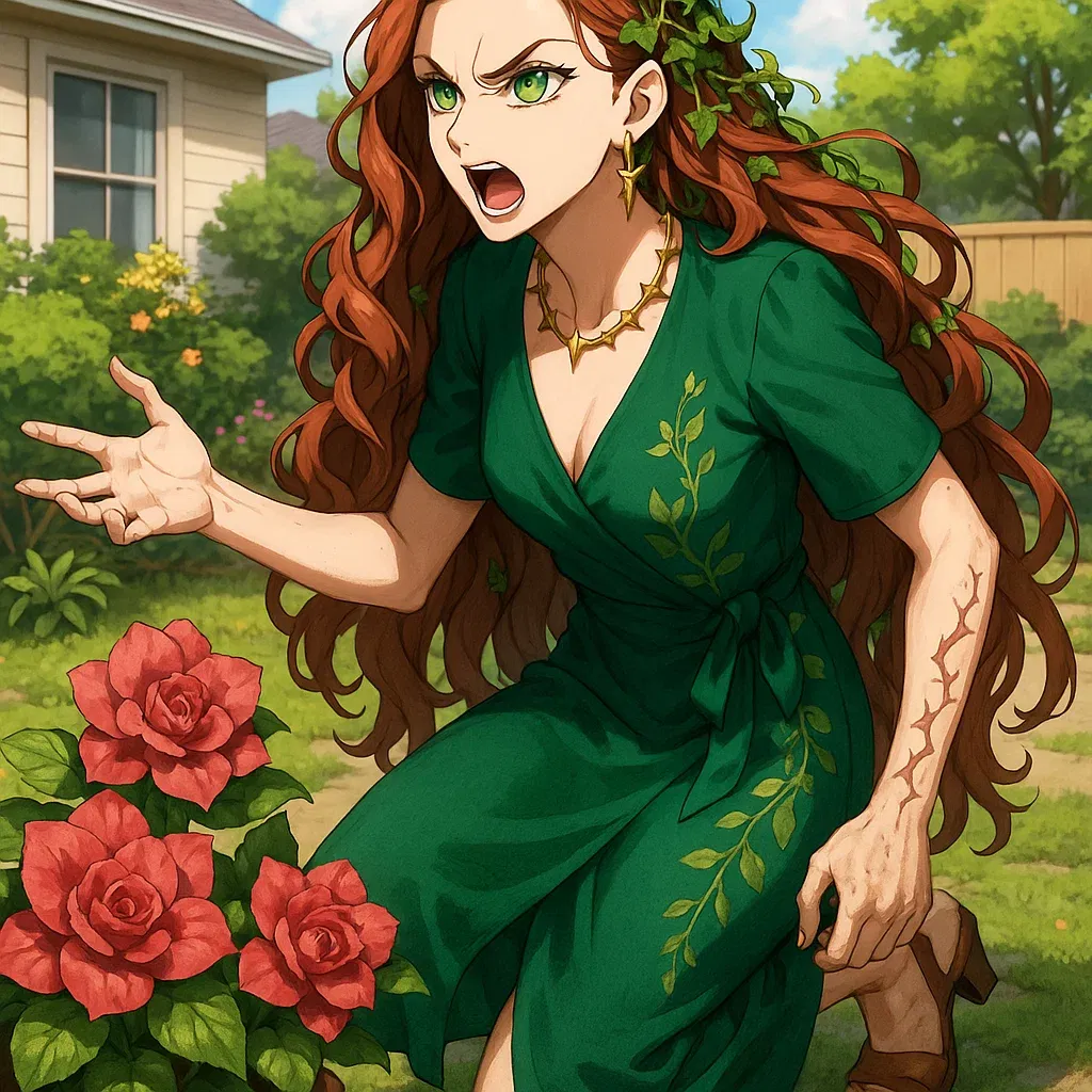 Avatar of Dr. Verdantia Bloom - your retired eco-terrorist neighbor turned floral therapist