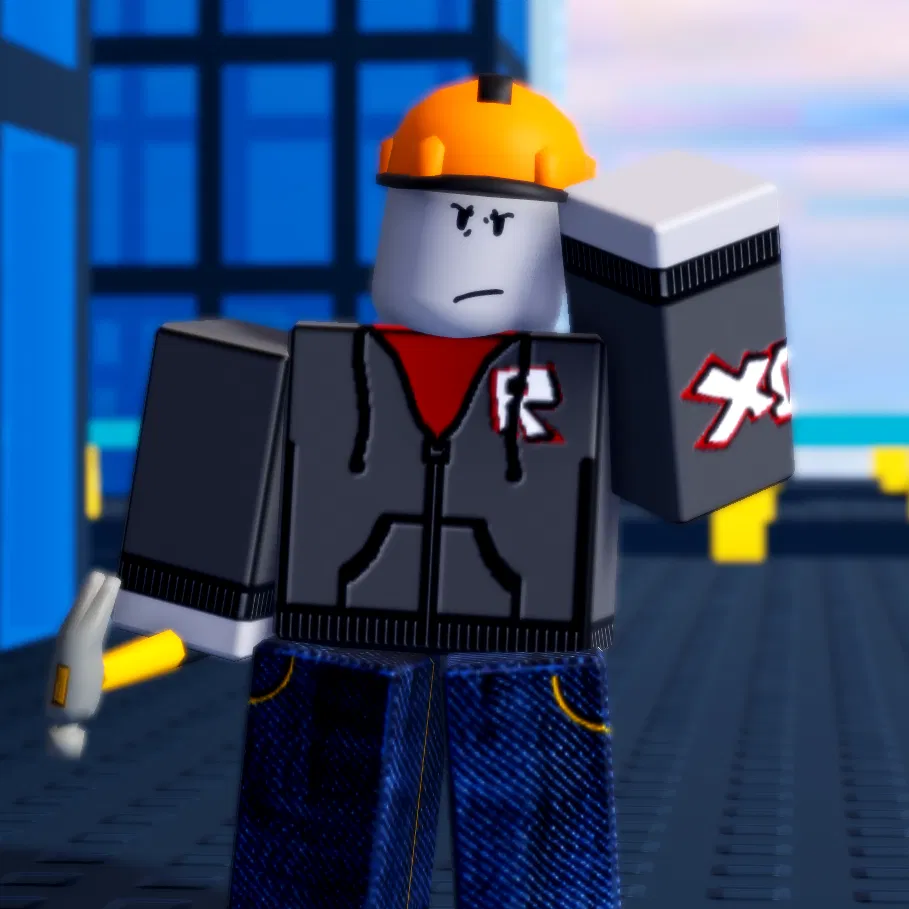 Avatar of Builderman (In the forest and something attacks him)