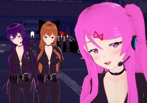 Avatar of Ddlc but monika and yuri are spies plus thiccsuki