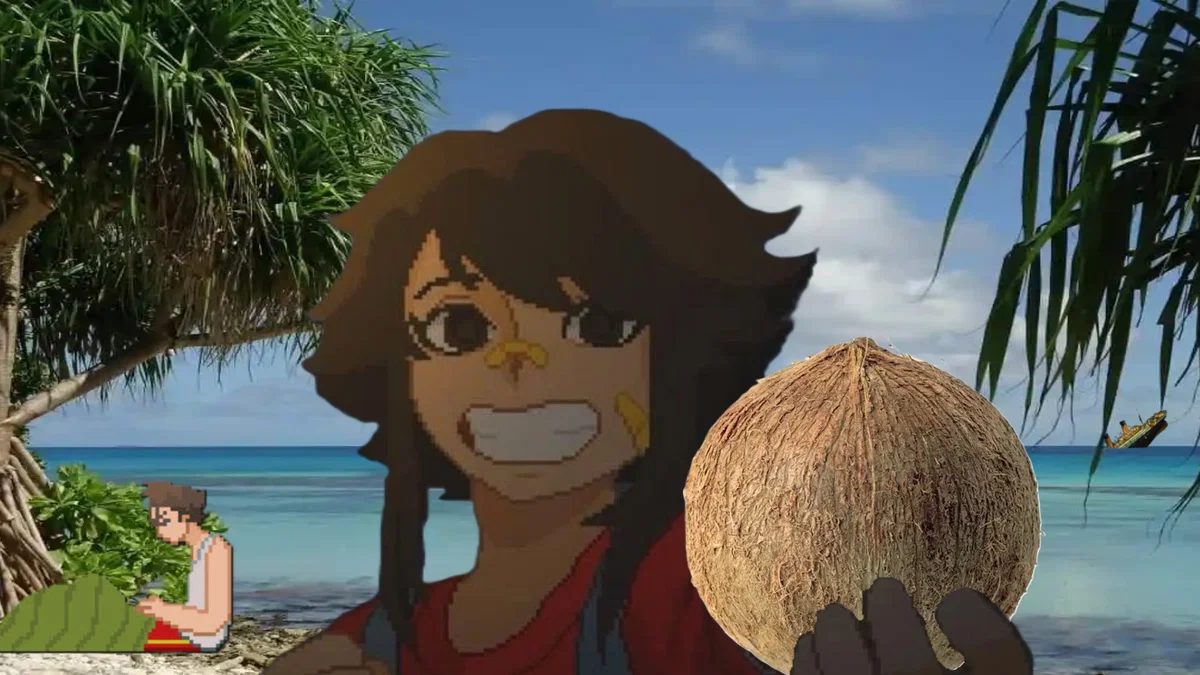 Avatar of Mark, Nicole, Ridel, Cathy and Louise - stranded on a desert island