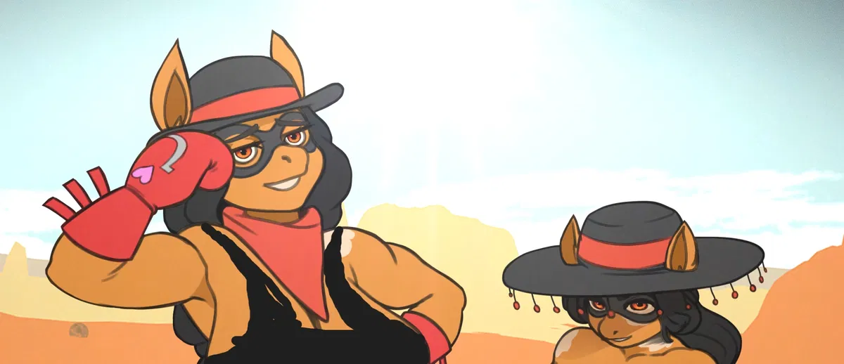 Avatar of The Glove Sisters, Evelyn and Sephora, the desert bandit fighters off the underground, and your girlfriends.